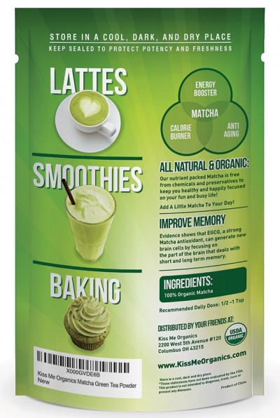 Kissme Organics - Organic Matcha Green Tea Powder
