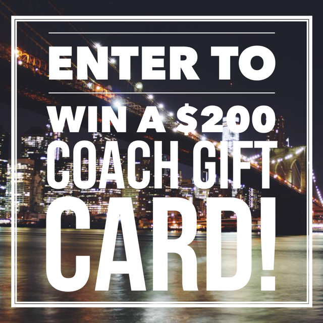 $200 Coach Gift Card Giveaway