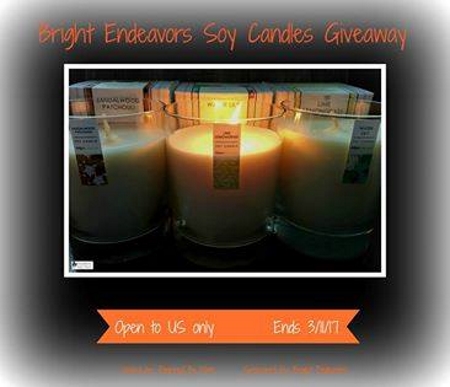 Bright Endeavors soy candle giveaway