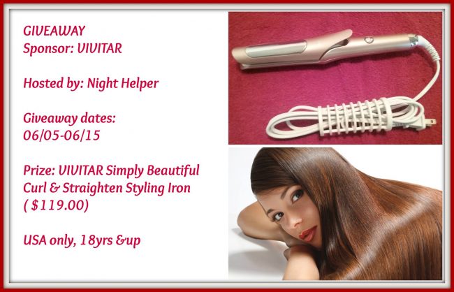  VIVITAR Simply Beautiful Curl & Straighten Styling Iron Giveaway