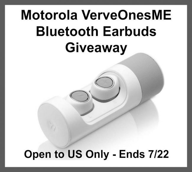 Motorola  VerveOnesME Bluetooth Earbuds Giveaway