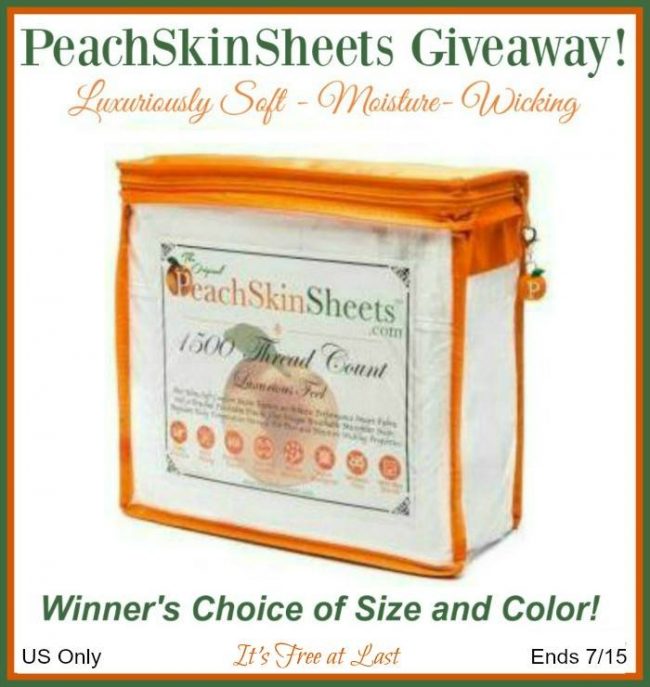 PeachSkinSheets giveaway 