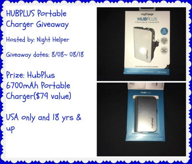 HubPlus Portable Charger Giveaway