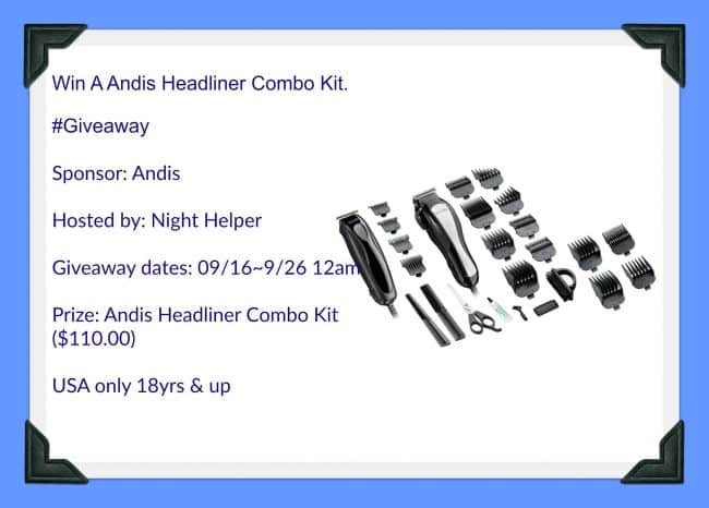 Andis Headliner Combo Kit #Giveaway 