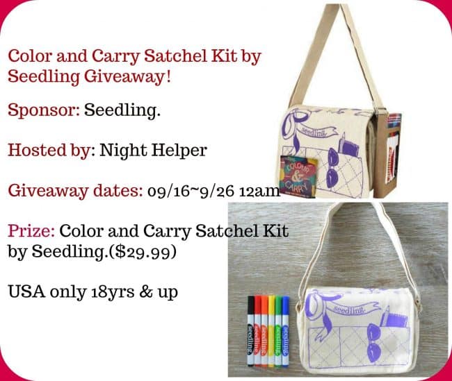 Color And Carry Satchel Kit. #Giveaway