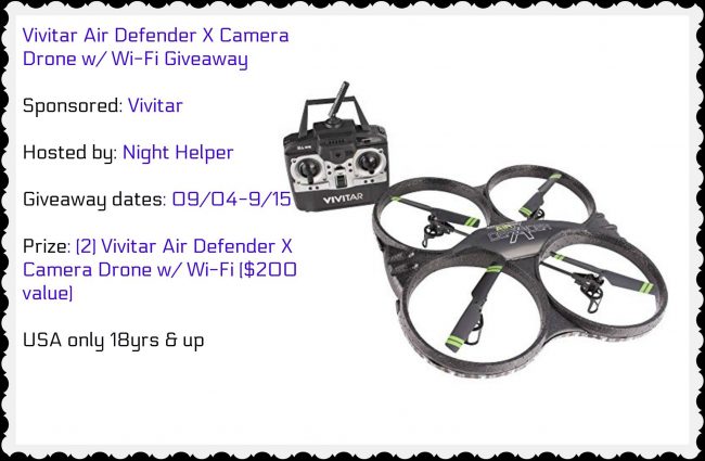 Vivitar Air Defender X Camera Drone with Wi-Fi Giveaway