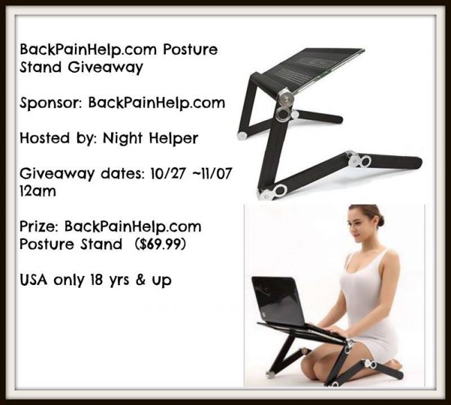 BackPainHelp.com Posture Stand Giveaway 