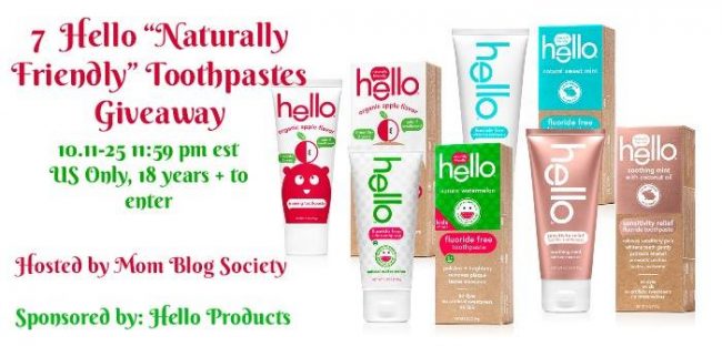 Hello Products Naturally Friendly Toothpaste Giveaway