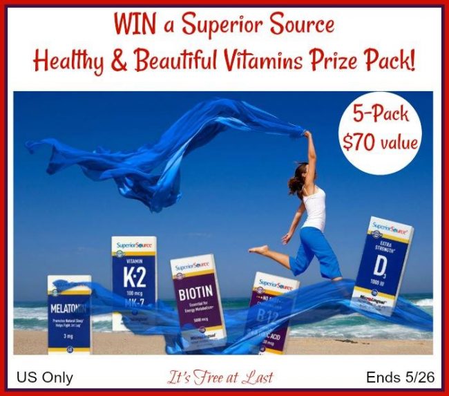 Superior Source Healthy & Beautiful Vitamins Prize Pack Giveaway