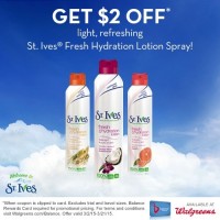 Save $2 on St. Ives® Fresh Hydration Lotion Sprays at Walgreens #ad #StIvesSprays