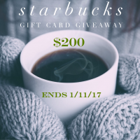 $200 Starbucks Gift Card Giveaway