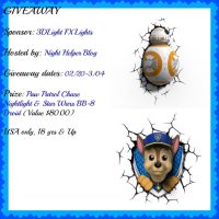 3D Light FX Lights Paw Patrol Chase Nightlight or Star Wars BB-8 Droid Giveaway - 2 Winners Wins Choice of Either