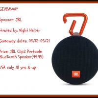 JBL Clip2 Portable Bluetooth Speaker Giveaway!