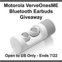 Motorola VerveOnes Bluetooth Earbuds Giveaway