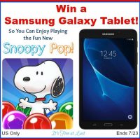 Samsung Galaxy Tablet Giveaway - Check Out the #SnoopyPop Game