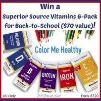 Superior Source Vitamins 6-Pack ($70 Value) Giveaway #SuperiorSource
