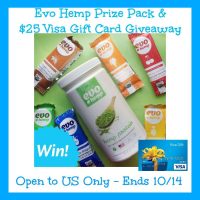 Evo Hemp Prize Pack + $25 Visa Gift Card Giveaway