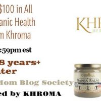 Khroma Giveaway - $100 in All Vegan, All Organic Health Products