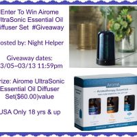 Airome Ultrasonic Essential Oil Diffuser Set #Giveaway