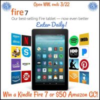 Amazon Kindle Fire 7 or $50 Amazon GC - Winners Choice