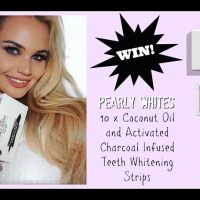 Pearly Whites Coconut Oil and Activated Charcoal Infused Teeth Whitening Strips Giveaway