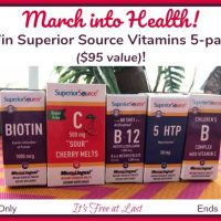 Superior Source Vitamins 5-pack Giveaway #SuperiorSource