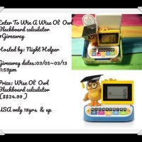 Wise Ol’ Owl Blackboard Calculator #Giveaway