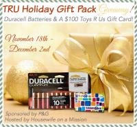 TRU Holiday Gift Pack Giveaway - Batteries & $100 Toys R Us GC
