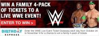 WWE Live Event Giveaway Sponsored by Birthday Express