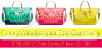 Coach Weekender Tote Giveaway