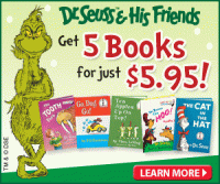 Dr. Seuss - 5 Books for $5.95 Plus FREE shipping and Free Backpack