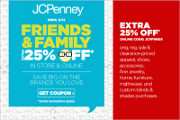 JCPenney 25% off Friends & Family - 2 Days Only