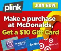 Plink - Sign Up for Free - Get $10 McDonald's Gift Card
