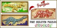 BeginAgain 3 Dino Skeleton Puzzles Giveaway