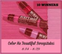 Color Me Beautiful Sweeps - Enter To Win Burt Bee's Lip Crayons
