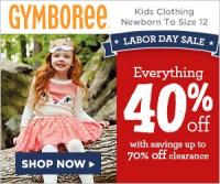 Gymboree 40% off Everything Labor Day Sale - Including the Halloween shop!