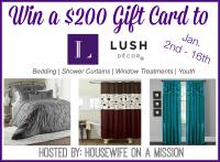 Lush Decor $200 Gift Card Giveaway