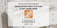 #SummerAtTheHomeDepot e-gift card Giveaway (5) - $100 e-gift card Winners
