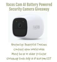 Vacos Cam AI Battery Powered Security Camera Giveaway