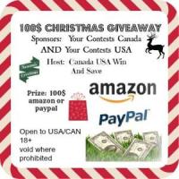 $100 Amazon or PayPal Christmas Giveaway USA/CA