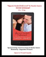 Sandy James - Signed, Sealed Delivered Kindle Giveaway - 26 Winners!