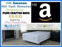 $150 Amazon Gift Card Giveaway From Pure Crafted Beds